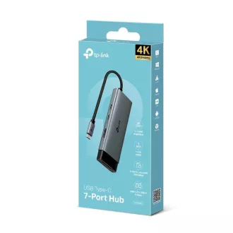 Hub USB-C TP-Link UH7020C 7 în 1 (2x USB 3.2 Gen 1, 1xUSB-C 3.2 Gen 1, 1xHDMI, 1xSD, 1xmicroSD, PD 100W)