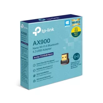 Adaptor USB TP-Link Archer TX10UB Nano WiFi6 (AX900, 2.4GHz/5GHz, USB2.0, Bluetooth5.3)