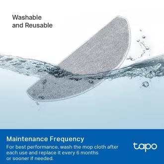 TP-Link Tapo RVA301 set de 5 șervețele lavabile (5x) pentru Tapo RV30 Max Plus, RV30 Max, RV20 Max Plus, RV20