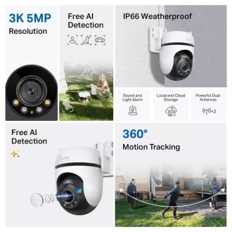Cameră de exterior TP-Link Tapo C530WS (5MP, 3K 1620p, WiFi, IR 30m, card microSD)