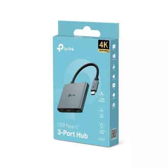 Hub USB-C TP-Link UH3020C 3 în 1 (1xUSB 3.2Gen1, 1xUSB-C 3.2Gen1, 1xHDMI, PD 100W)