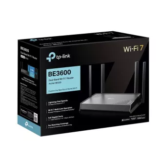 Router TP-Link Archer BE220 EasyMesh WiFi7 (BE3600, 2.4GHz/5GHz, 1xGbEWAN, 4xGbELAN)