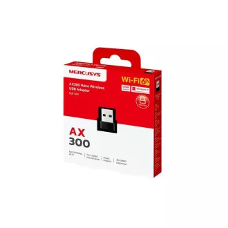 Adaptor nano USB MERCUSYS MA14N WiFi6 (AX300, 2.4GHz, USB2.0)