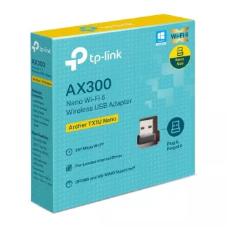 Adaptor USB TP-Link Archer TX1U Nano WiFi6 (AX300, 2.4GHz/5GHz, USB2.0)