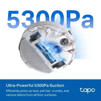 Aspirator robot TP-Link Tapo RV30 Max cu mop (LiDAR+IMU, 2.4 GHz, BT, alb)