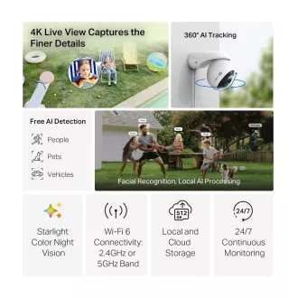 Cameră de exterior TP-Link Tapo C560WS (8MP, 4K 2160p, WiFi, IR 30m, card microSD)