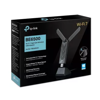 Adaptor USB TP-Link Archer TBE400UH WiFi7 (BE6500, 2.4GHz/5GHz/6GHz, USB 3.0)