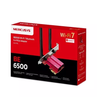 Adaptor MERCUSYS MA37BE WiFi7 PCIe (BE6500, 2.4GHz/5GHz/6GHz, Bluetooth 5.4)