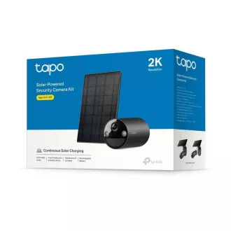 Cameră de supraveghere video TP-Link Tapo C411 KIT, panou solar (3MP, 2K QHD, 1296p, IR 9m, WiFi, card micro SD, IP65)