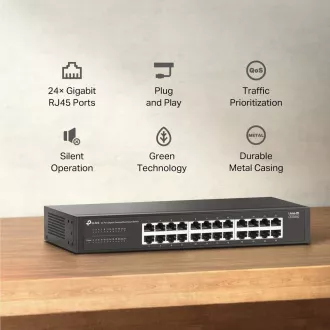 Comutator TP-Link LiteWave LS1024G (24xGbE, fără ventilator)