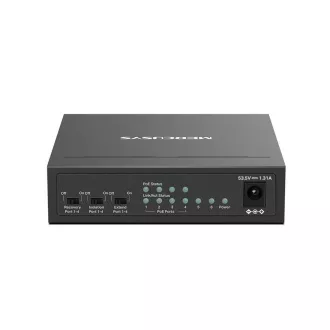 Comutator MERCUSYS MS106P (6x100Mb/s, 4xPoE+, 67W, fără ventilator)