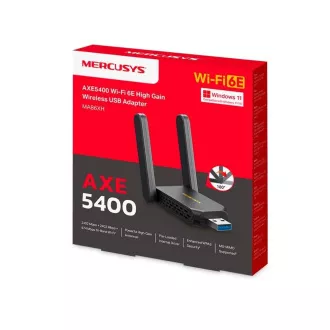 Adaptor USB MERCUSYS MA86XH WiFi6 (AXE5400, 2.4GHz/5GHz/6GHz, USB3.0)