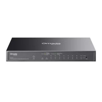 Switch TP-Link OMADA ES210GP (9xGbE, 1xGbE/SFP combo, 8xPoE+, 63W, fără ventilator)