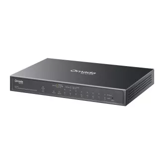Switch TP-Link OMADA ES210GP (9xGbE, 1xGbE/SFP combo, 8xPoE+, 63W, fără ventilator)