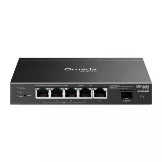 Comutator TP-Link OMADA SG2206MP (5xGbE, 1xSFP, 4xPoE+, 63W, fără ventilator)