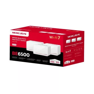 MERCUSYS Halo H37BE (pachet de 3) WiFi7 Mesh (BE6500, 2.4GHz/5GHz, 2x2, 5GbELAN/WAN, 1xGbELAN/WAN)