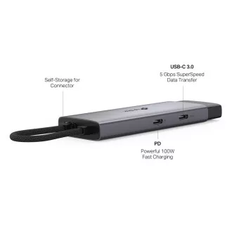 Hub USB-C TP-Link UH5020C 5 în 1 (2x USB 3.2Gen1, 2xUSB-C 3.2Gen1, 1xHDMI, PD 100W)