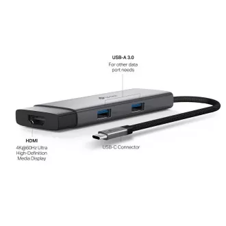 Hub USB-C TP-Link UH5020C 5 în 1 (2x USB 3.2Gen1, 2xUSB-C 3.2Gen1, 1xHDMI, PD 100W)