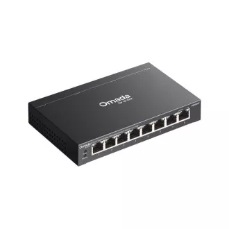 Comutator TP-Link OMADA ES208GP (8xGbE, 8xPoE+, 64W, fără ventilator)