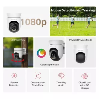 Cameră de exterior MERCUSYS MC500 (FHD, 1080p, IR 30m, WiFi, microSD)
