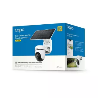 Cameră de supraveghere video TP-Link Tapo C630 KIT, panou solar (5MP, 3K, 1620p, IR 16m, WiFi, card micro SD, IP65)