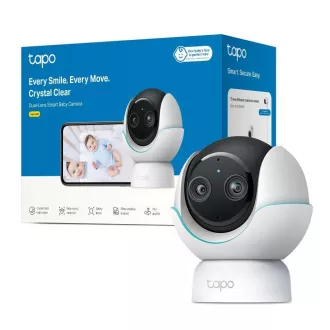Monitor pentru bebeluși TP-Link Tapo C840 cu lentilă dublă (4MP, 2K 1440p, IR, WiFi, card micro SD)