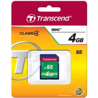 Card SDHC TRANSCEND 4GB clasa 4