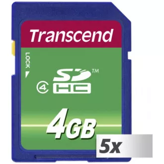 Card SDHC TRANSCEND 4GB clasa 4