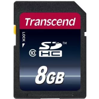 Card SDHC TRANSCEND 8GB Premium, clasa 10 UHS-I, 300X