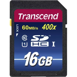 Card SDHC TRANSCEND 16GB Premium, Clasa 10 UHS-I, 300X (45MB/s)