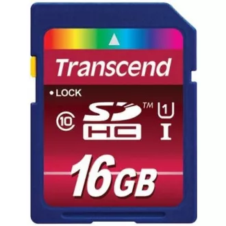 Card SDHC TRANSCEND 16GB Premium, Clasa 10 UHS-I, 300X (45MB/s)