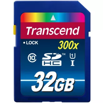 Card SDHC TRANSCEND 32GB Premium, Clasa 10 UHS-I, 300X Card SDHC TRANSCEND 32GB Premium, Clasa 10 UHS-I, 300X