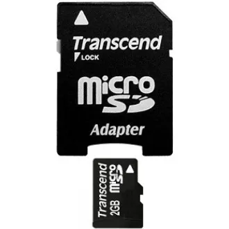 Card MicroSD TRANSCEND 2GB + adaptor