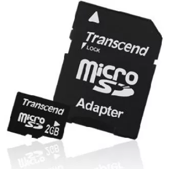 Card MicroSD TRANSCEND 2GB + adaptor