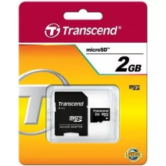 Card MicroSD TRANSCEND 2GB + adaptor