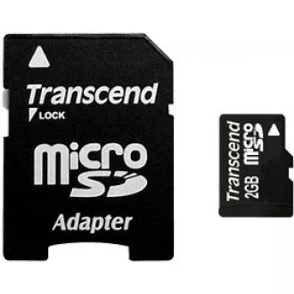 Card MicroSD TRANSCEND 2GB + adaptor