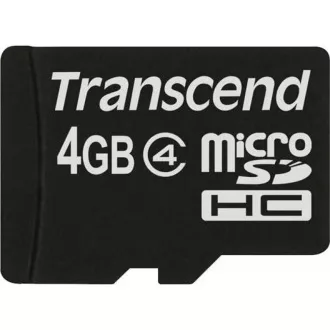 Card MicroSDHC TRANSCEND 4GB Clasa 4, fără adaptor