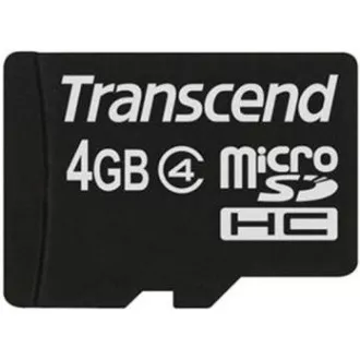 Card MicroSDHC TRANSCEND 4GB Clasa 4, fără adaptor