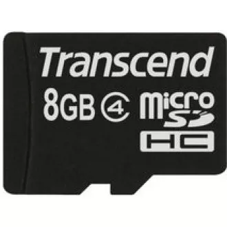 Card MicroSDHC TRANSCEND 8GB Clasa 4, fără adaptor