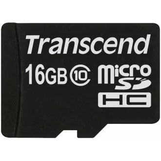 Card MicroSDHC TRANSCEND 16GB Clasa 10, fără adaptor Card MicroSDHC TRANSCEND 16GB Clasa 10, fără adaptor