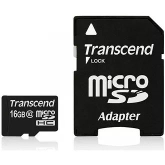 Card MicroSDHC TRANSCEND 16GB Clasa 10 + adaptor Card MicroSDHC TRANSCEND 16GB Clasa 10 + adaptor