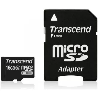 Card MicroSDHC TRANSCEND 16GB Clasa 10 + adaptor Card MicroSDHC TRANSCEND 16GB Clasa 10 + adaptor