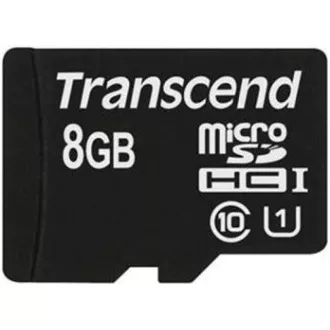 Card MicroSDHC TRANSCEND 8GB Premium, Clasa 10 UHS-I 300x, fără adaptor