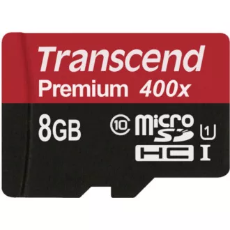 Card MicroSDHC TRANSCEND 8GB Premium, Clasa 10 UHS-I 300x, fără adaptor