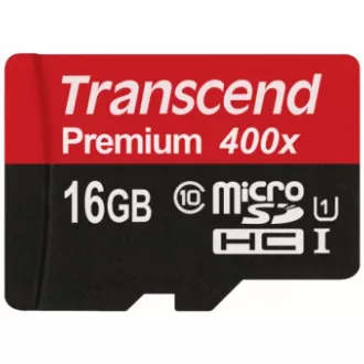 Card MicroSDHC TRANSCEND 16GB Premium, Clasa 10 UHS-I 300x, fără adaptor