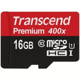 Card MicroSDHC TRANSCEND 16GB Premium, Clasa 10 UHS-I 300x, fără adaptor