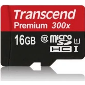 Card MicroSDHC TRANSCEND 16GB Premium, Clasa 10 UHS-I 300x, fără adaptor