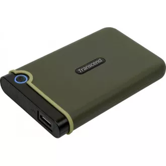 HDD extern TRANSCEND USB 3.0 StoreJet 25M3G, subțire, 1TB, negru (SATA, carcasă din cauciuc, anti-șoc)