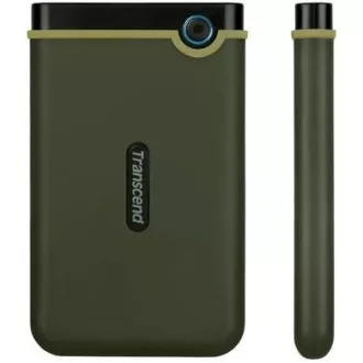 HDD extern TRANSCEND USB 3.0 StoreJet 25M3G, subțire, 2TB, negru (SATA, carcasă din cauciuc, anti-șoc)