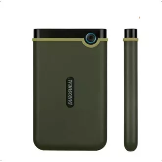HDD extern TRANSCEND USB 3.0 StoreJet 25M3G, subțire, 2TB, negru (SATA, carcasă din cauciuc, anti-șoc)
